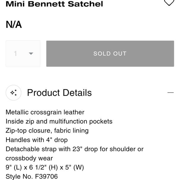 Coach Mini Bennett - Picture 13 of 13